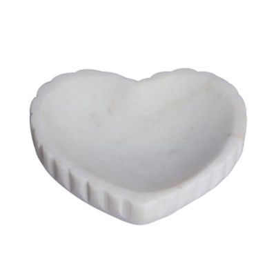 Vide-poche COEUR - Marbre blanc