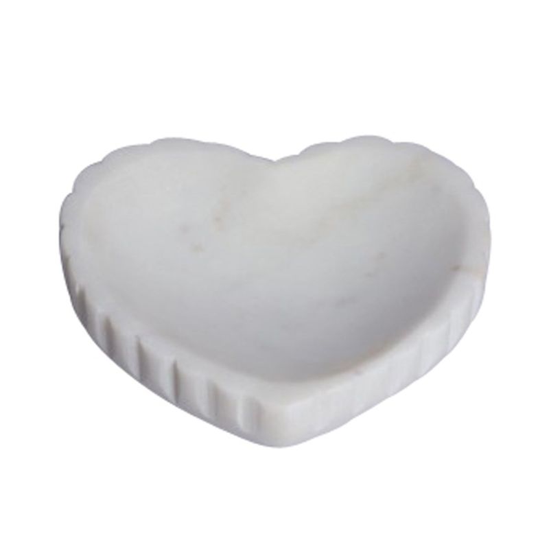Vide-poche COEUR - Marbre blanc