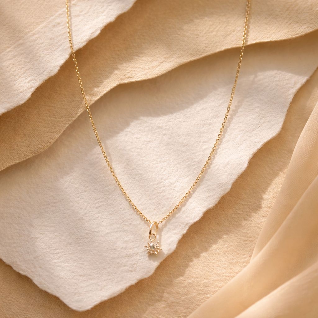 SOLEIL - Collier plaqué or 18K