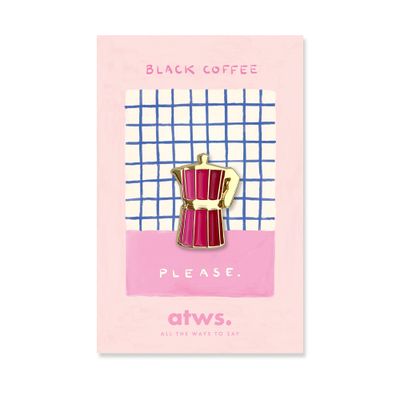 Épinglette - Cafetière rose