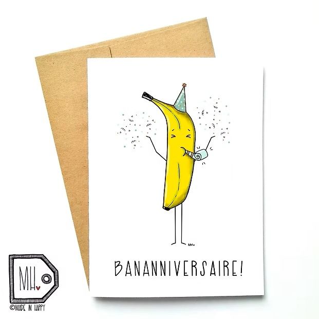Carte de souhaits - Bananniversaire!