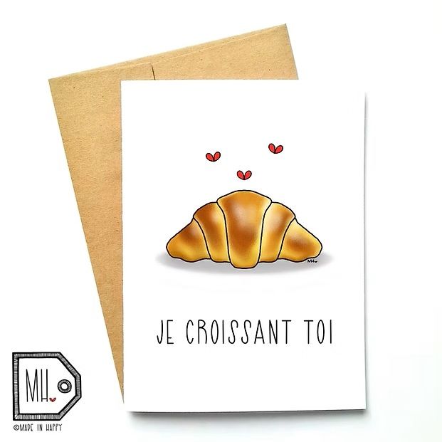 Carte de souhaits - Croissant