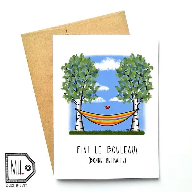 Carte de souhaits - Fini le bouleau
