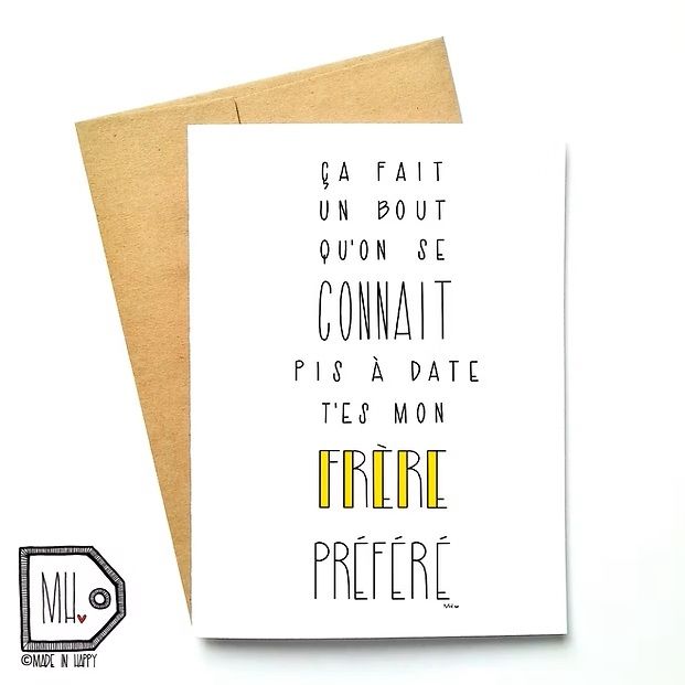 Carte de souhaits - Frère préféré