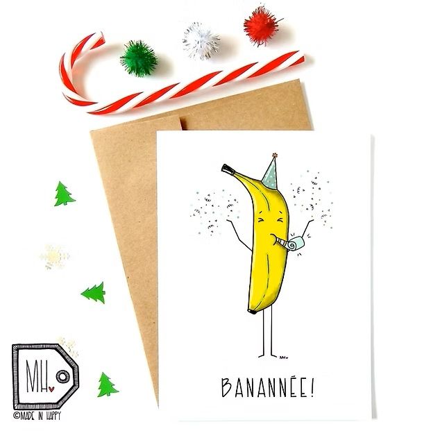 Carte de Noël - Banannée!