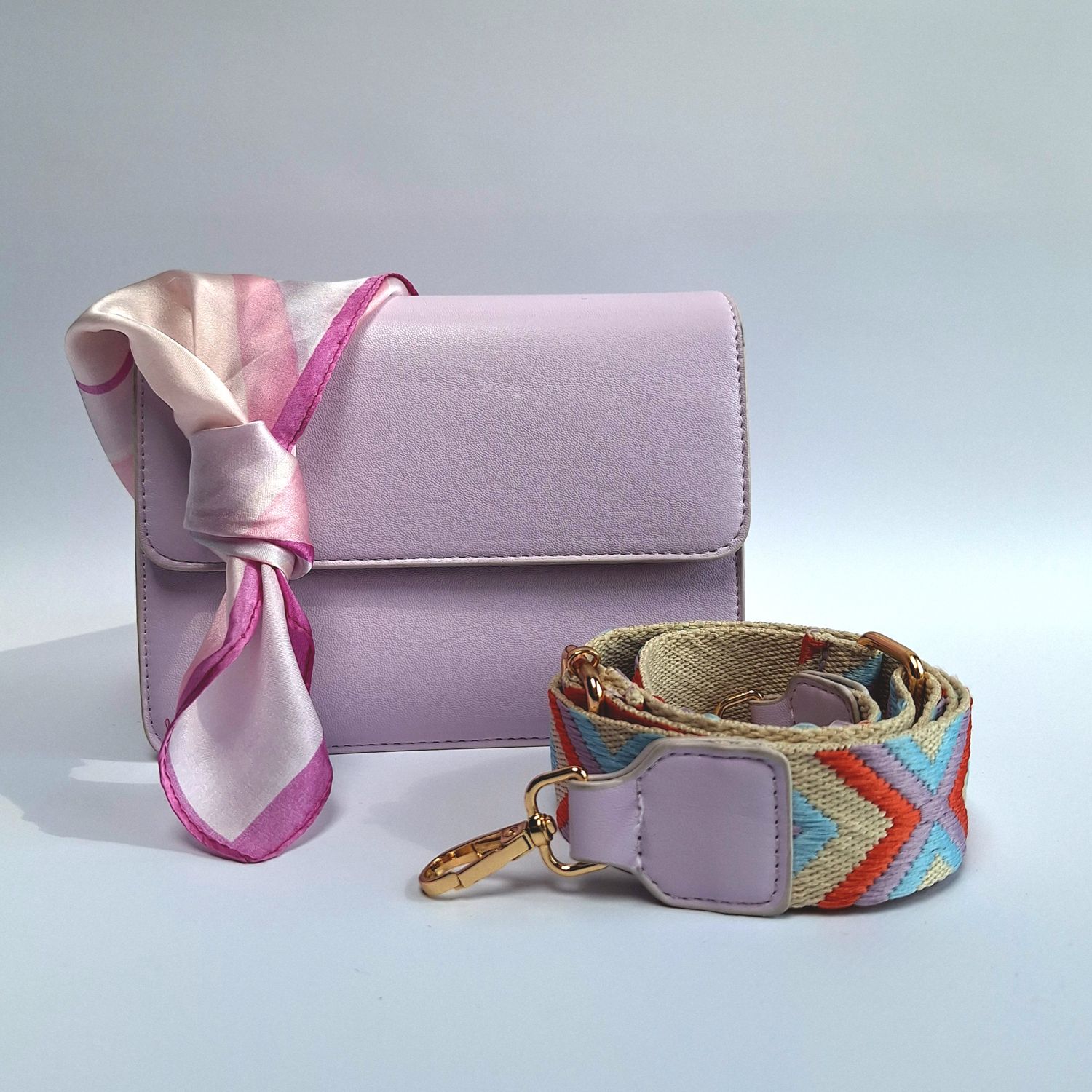 Clutch/handtas/crossbody lila