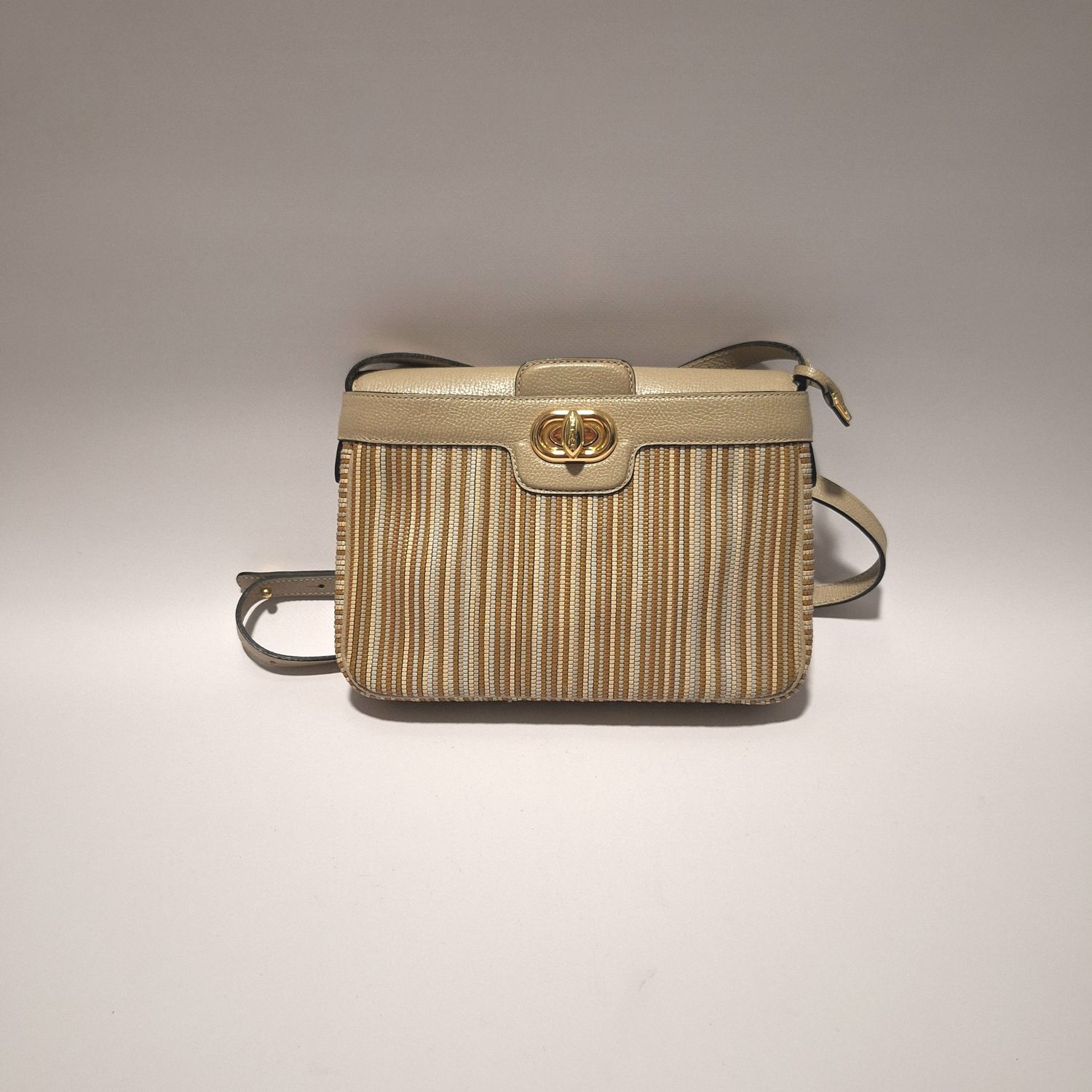 DELVAUX Merlot toile de cuir