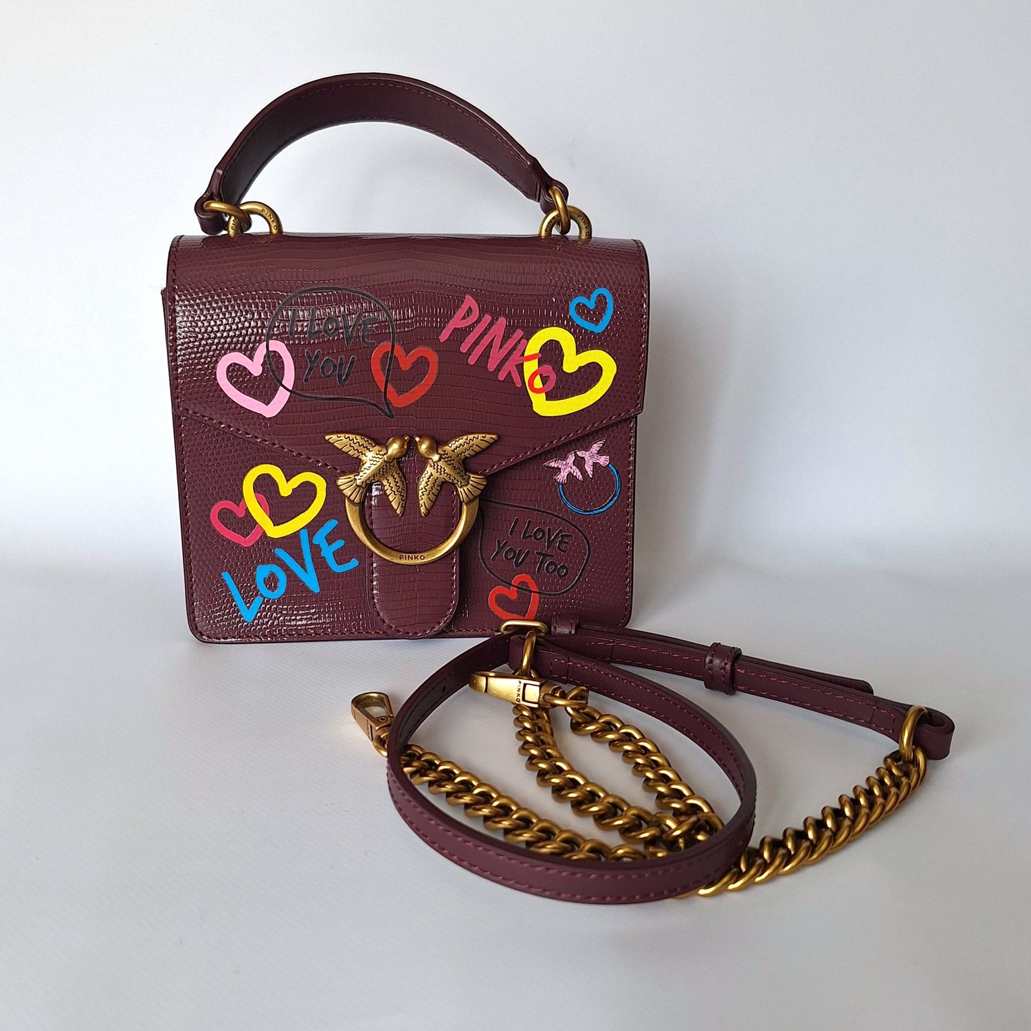 PINKO Love Grafitti bag