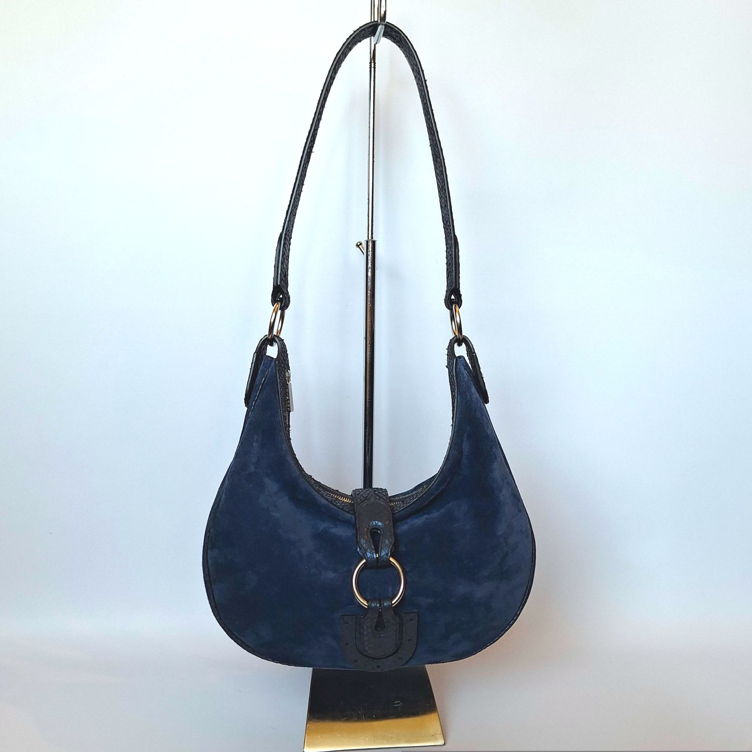 DELVAUX Camille PM suède python