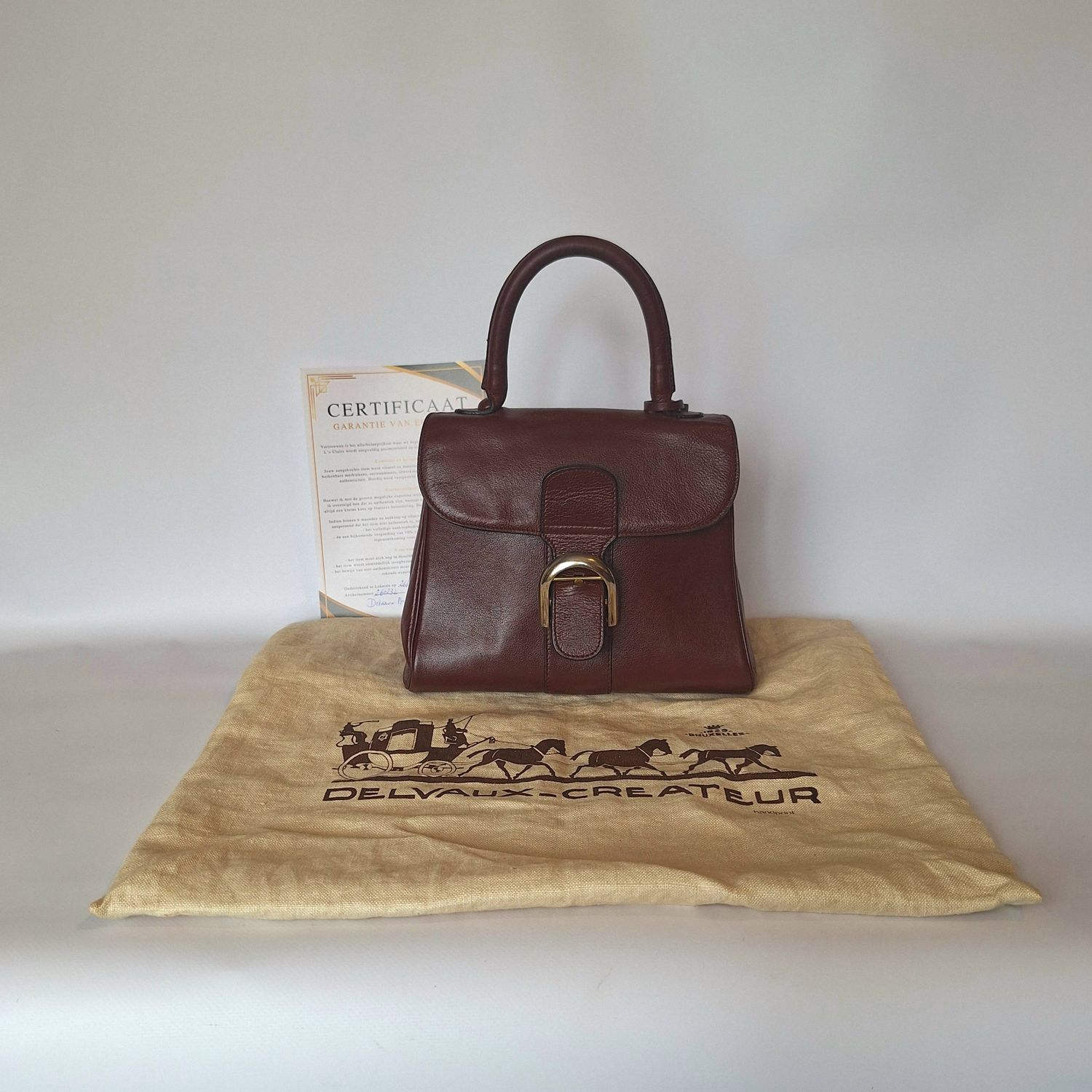 DELVAUX BRILLANT burgundy