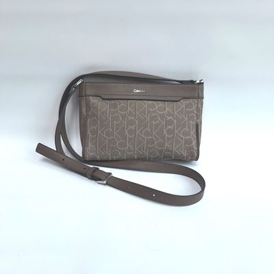 CALVIN KLEIN crossbody taupe monogram
