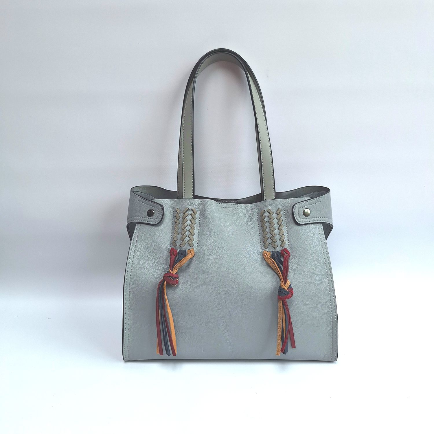Lederen tas met fringes