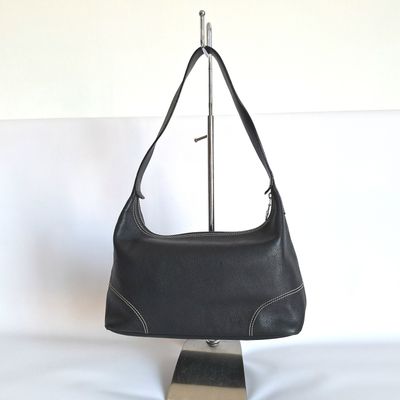 LONGCHAMP zwarte lederen handtas