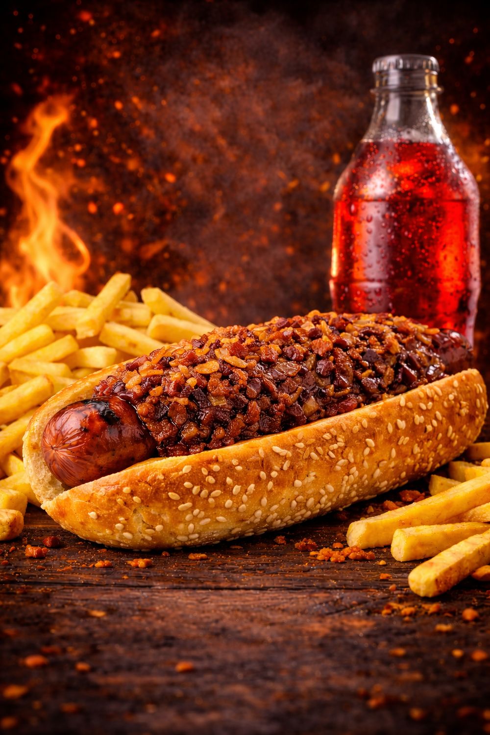 COMBO #3 DOGGO MERMELADA CEBOLLA &amp; TOCINO  (Incluye papas y refresco natural)