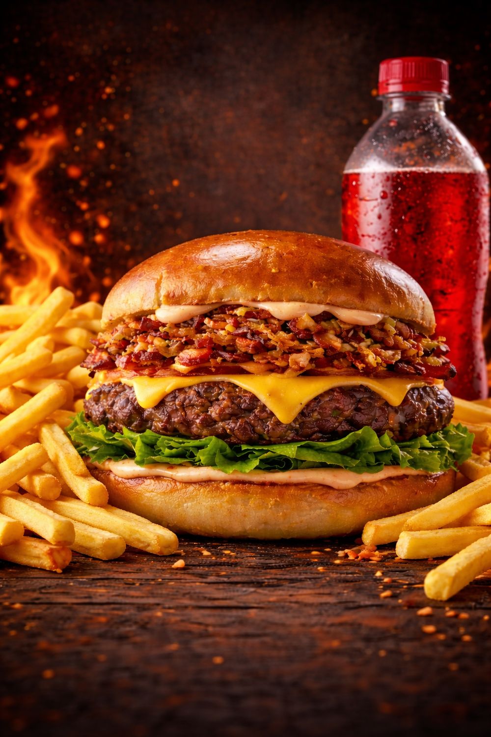 COMBO 2 HAMBURGUESA ANGUS MERMELADA CEBOLLA TOCINO (incluye papas y refresco natural)