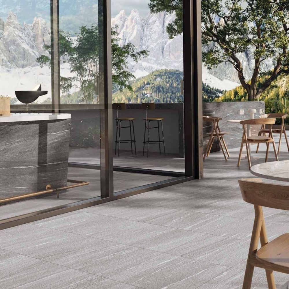 SWISSTONE 60X60 CM SPESSORE 20 MM - GRES PORCELLANATO EFFETTO PIETRA RETTIFICATO ANTHRACITE - PALLET MQ 21,6 - 20,00€ AL MQ