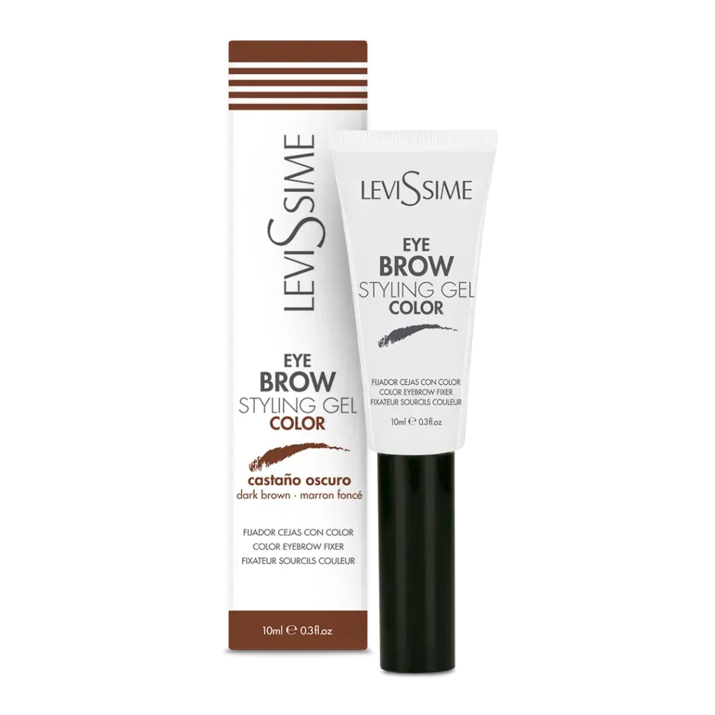 Máscara De Color en gel fijadora para cejas  (Castaño Oscuro) 10 ml