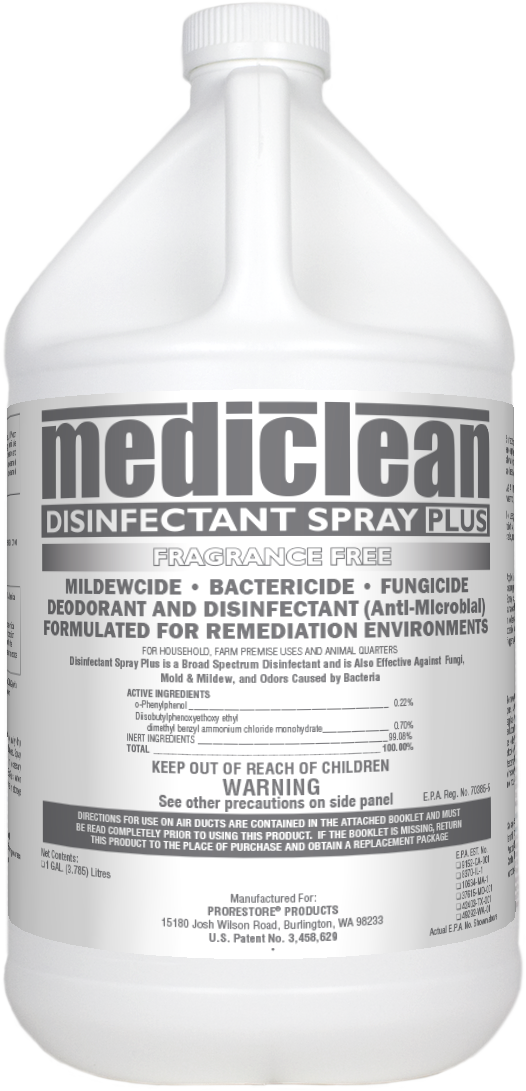 MediClean Disinfectant Fragrance Free, Gl 322FF