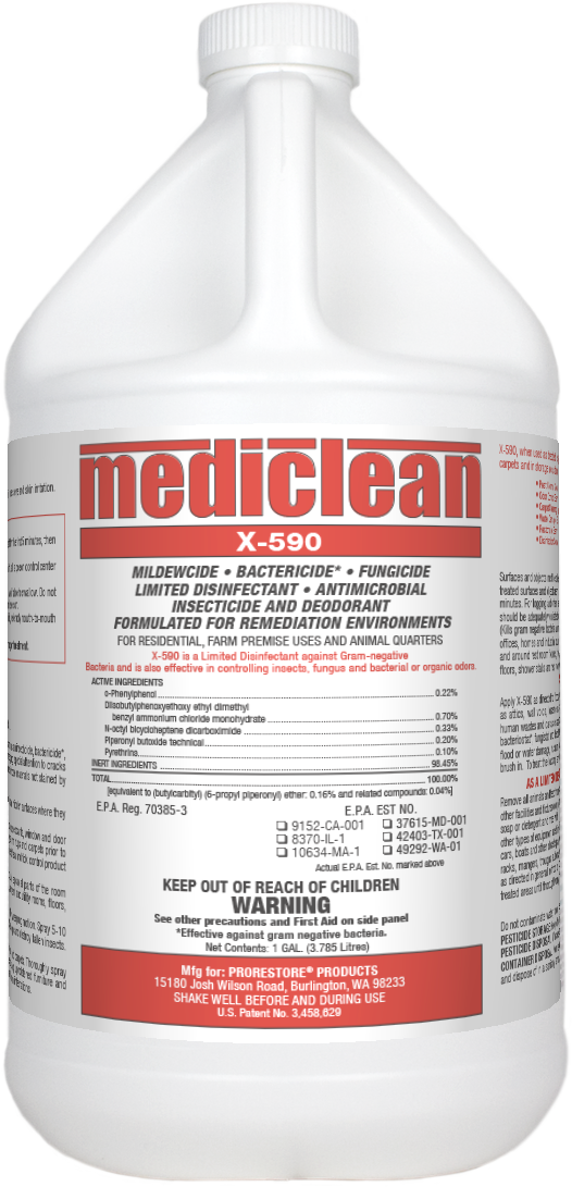 MediClean X-590 Institutional Spray, Gl 221552000