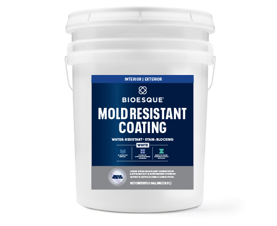MOLD RESISTANT COATING CLEAR 5GAL. by Bioesque BMRCCLR-PL