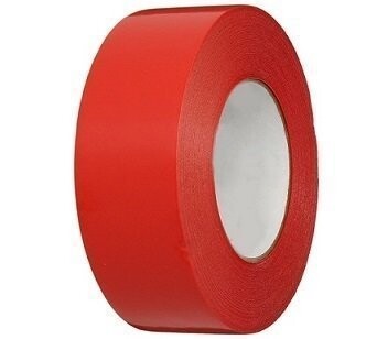 3" x 60 yds. Red or White Gaffers Vinyl Tape Pinked Edges