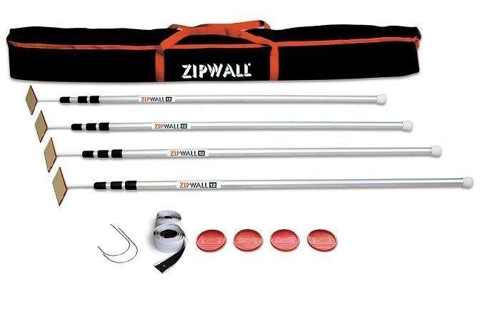 ZipWall 12' 4-Pack Deluxe Containment System SLP4