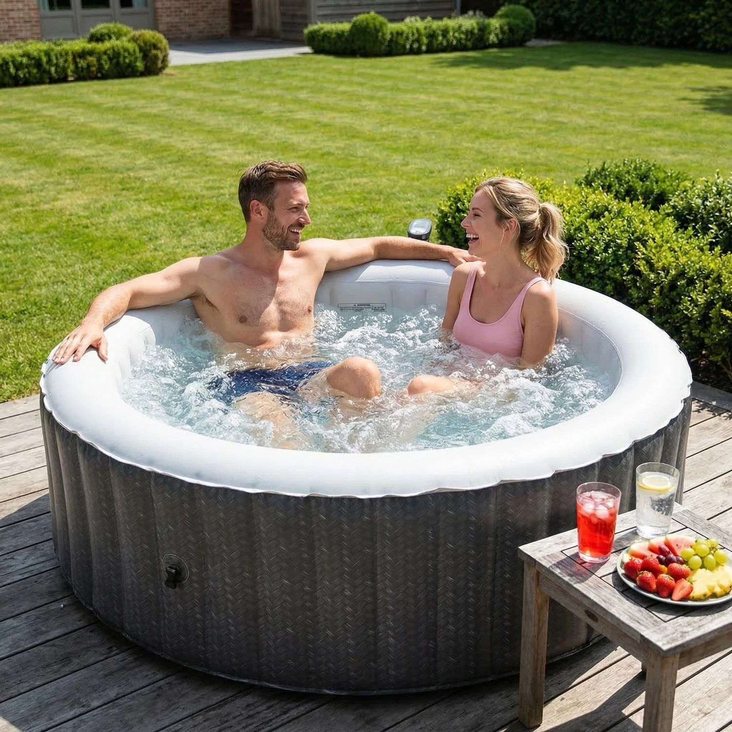 The Backyard Oasis Ottoman Hot Tub