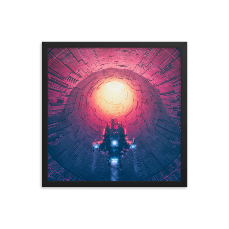 INVADER FRAMED POSTER