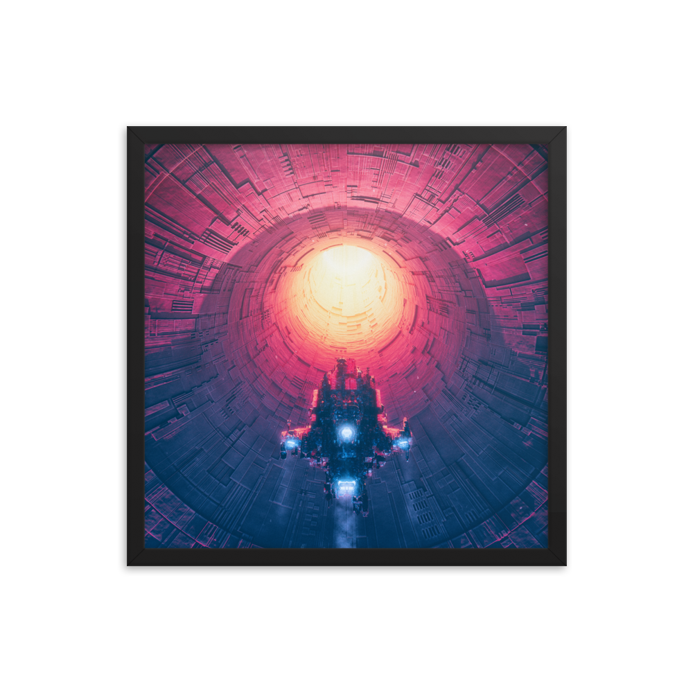 INVADER FRAMED POSTER