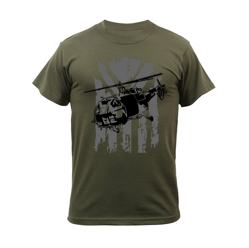Alouette III Helicopter T-Shirt with South African flag design