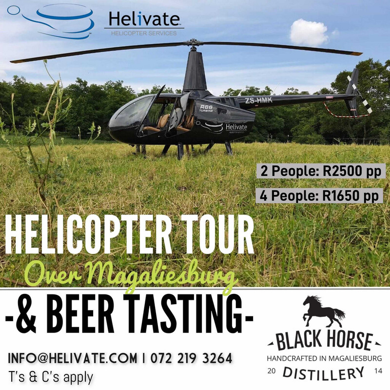 Helicopter Tour Magaliesburg + Beer Tasting At Blackhorse Brewery