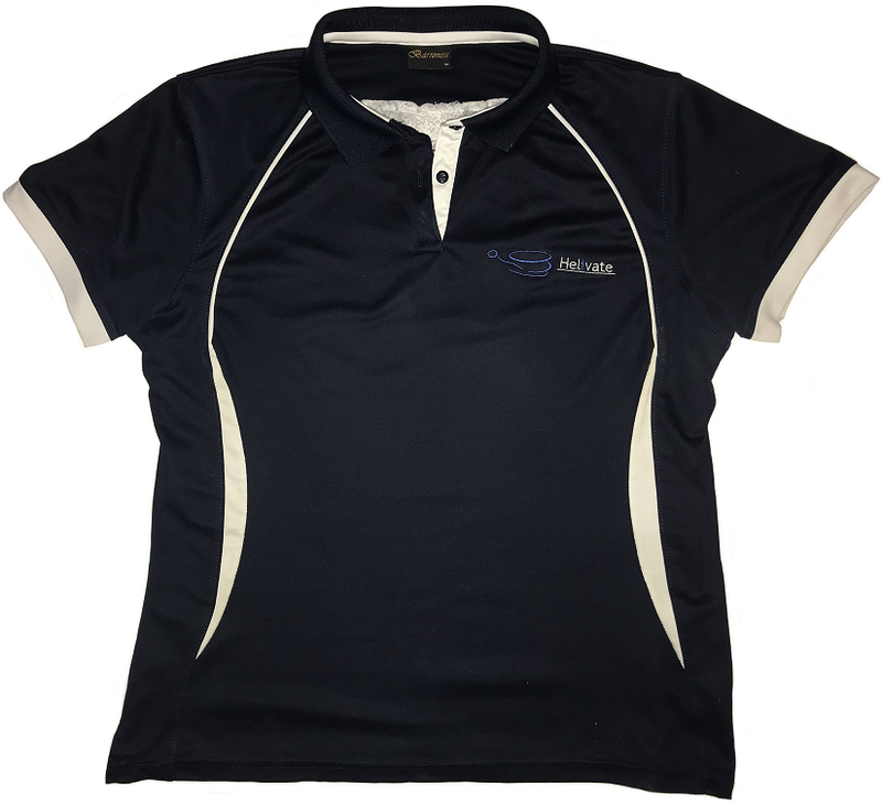 Helivate Womans Golf Shirt (Navy Blue)