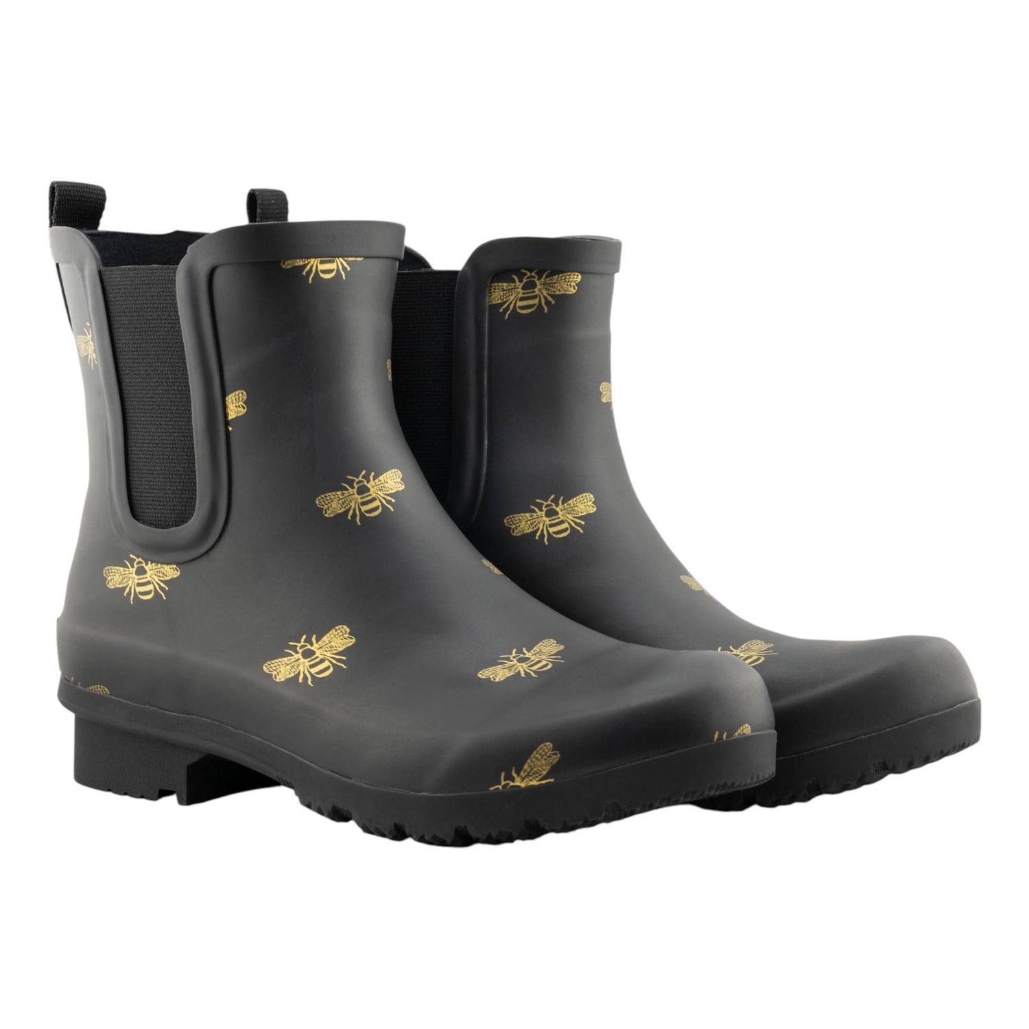 CHELSEA BLACK BEES WOMEN'S RAIN BOOTS