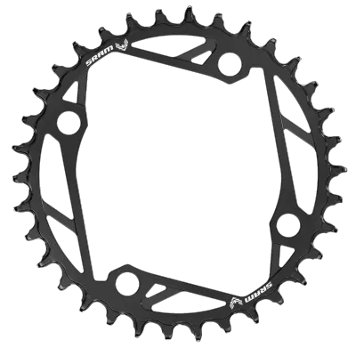 SRAM, Eagle T-Type E-MTB, Chainring, Teeth: 38, Speed: 12, BCD: 104, Bolts: 4, Steel, Black