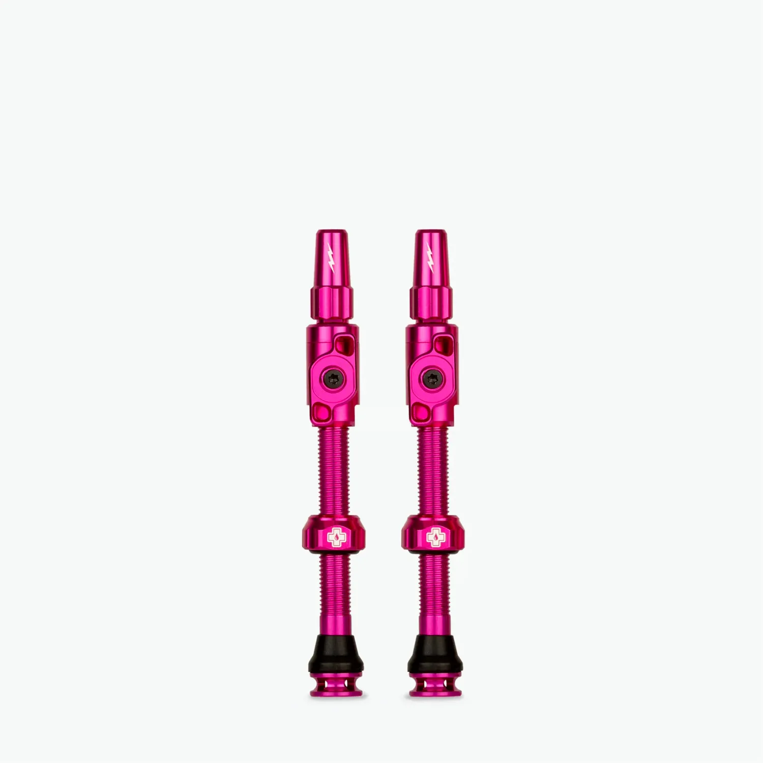 Muc-Off, Big Bore Lite Large, Tubeless Valve, Presta, 45mm, Pink, Pair