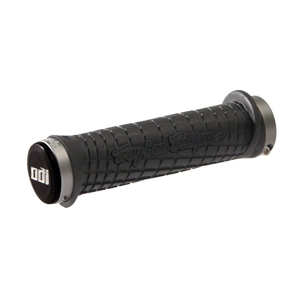ODI, Troy Lee Design, Grips, 130mm, Black/Gray, Set