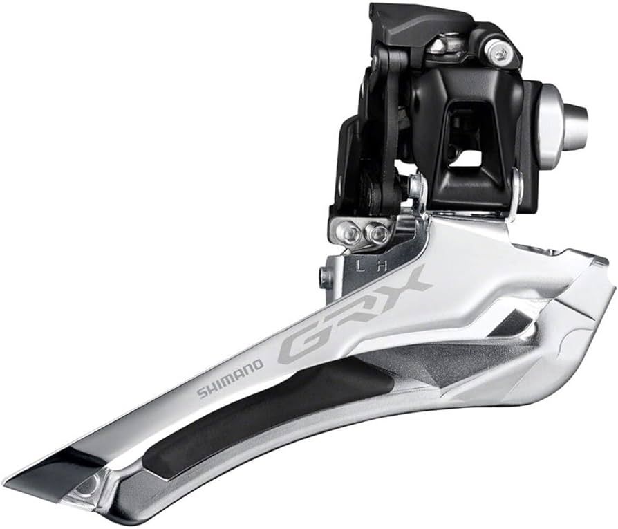 Shimano, GRX FD-RX400, Front Derailleur, 10, Swing: Down, Cable Pull: Down, Braze-on