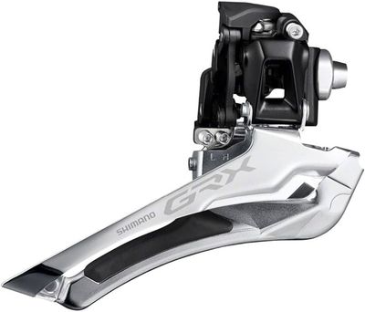 Shimano, GRX FD-RX400, Front Derailleur, 10, Swing: Down, Cable Pull: Down, Braze-on