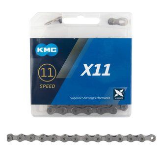 KMC, X11 GY/GY, Chain, Speed: 11, 5.5mm, Links: 118, Grey