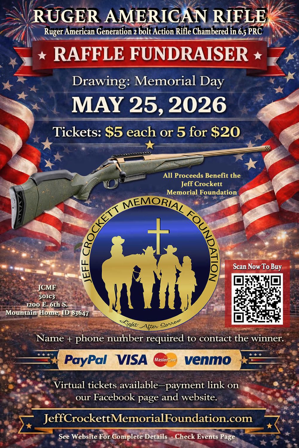 Charity Raffle Event Ticket 5-PACK