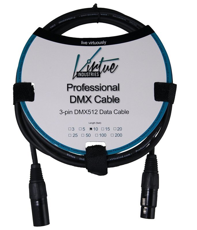 10 Foot Professional DMX Cable | 50-Pack