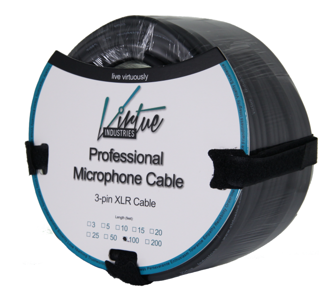 100 Foot Professional Microphone Cable | 10-Pack