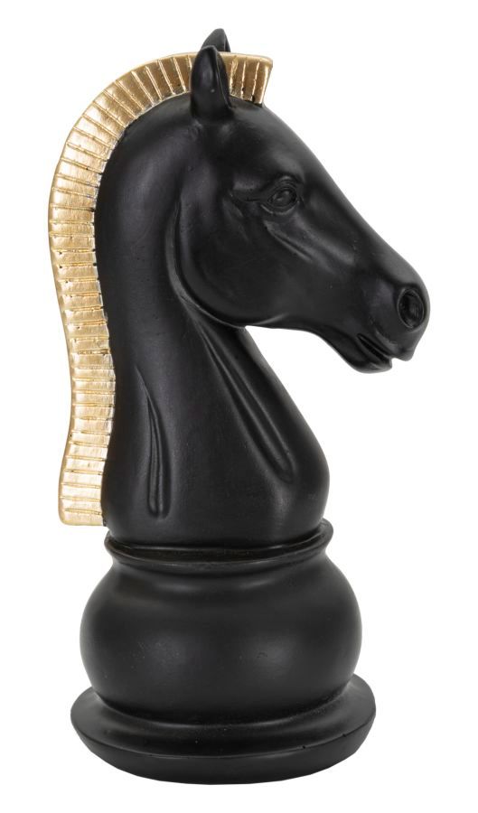 CAVALLO NERO E ORO CM 10,5X8,5X19