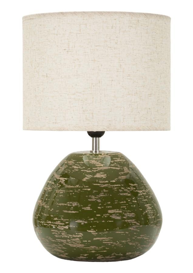 Lampada Da Tavolo Verde Stile Contemporaneo Cm 30X49