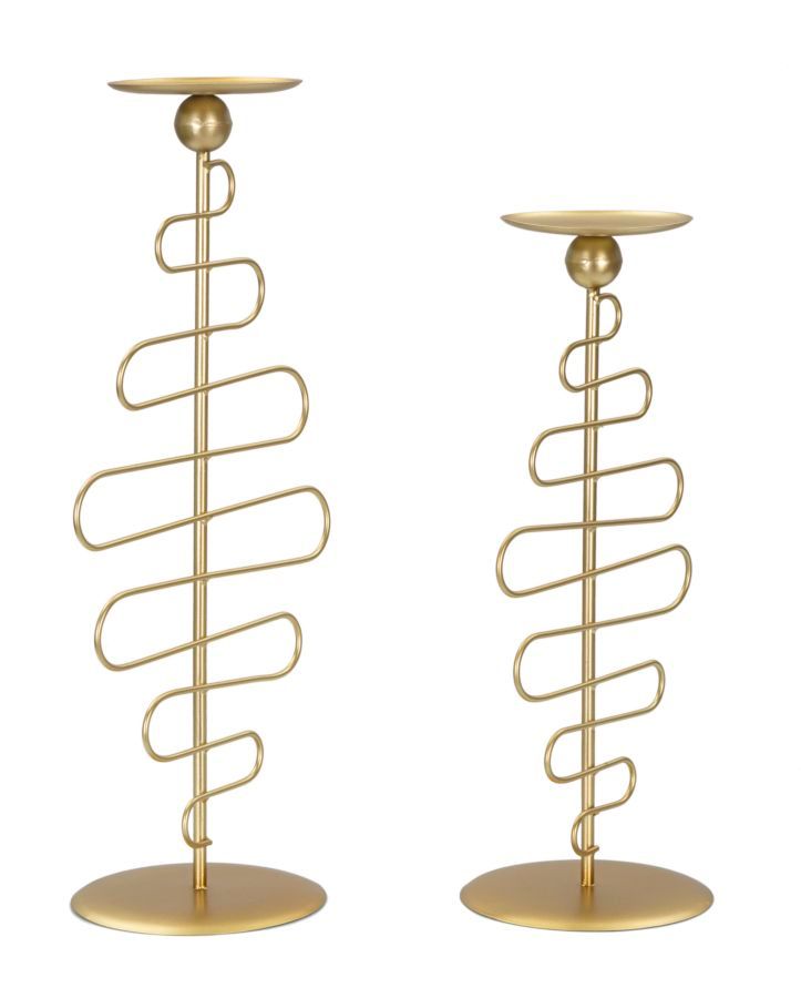 PORTA CANDELE ALID COPPIA CM 25X16X51 - 20X16X43