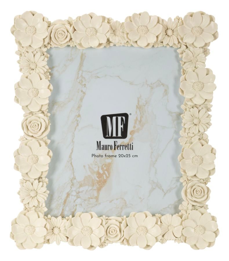 CORNICE CON FIORI IN RILIEVO CM 28,5X2,7X34 (MISURA INTERNA CM 20X25)