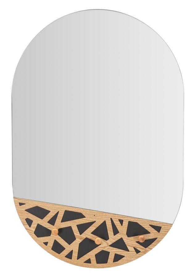 SPECCHIO DA MURO CON APPENDI ABITI CARV CM 60X5,3X90