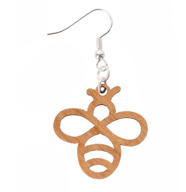 Wood Spirit Bee Earrings