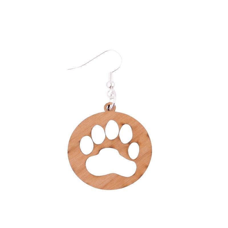 Jewelry | Earrings | Wood Spirit | Paw Print~