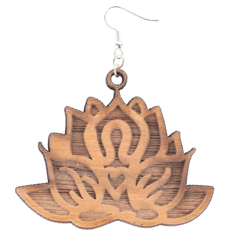 Jewelry | Earrings | Wood Spirit | Lotus Flower
